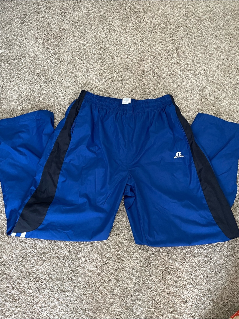Russell Athletic Blue Mesh-Lined Jacket with Red Logo